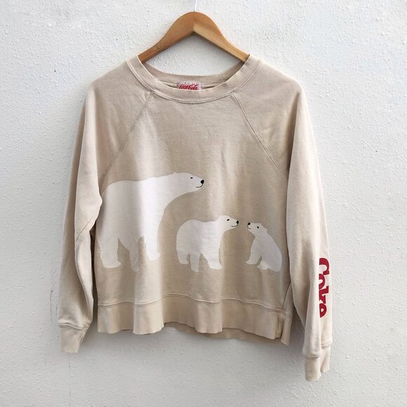 WILDFOX  Coca Cola Polar Bear Sweatshirt Size Small - Picture 1 of 10